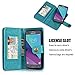 TabPow Galaxy J3 Emerge Case, 10 Card Slot - [ID Slot] Wallet Folio PU Leather Case Cover Detachable Magnetic Hard Case Galaxy J3 Prime/Galaxy J3 Emerge/Amp Prime 2 -Blue