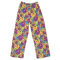 Confetti and Friends Fuzzy Plush Pants - Rainbow Emoji - 14/16