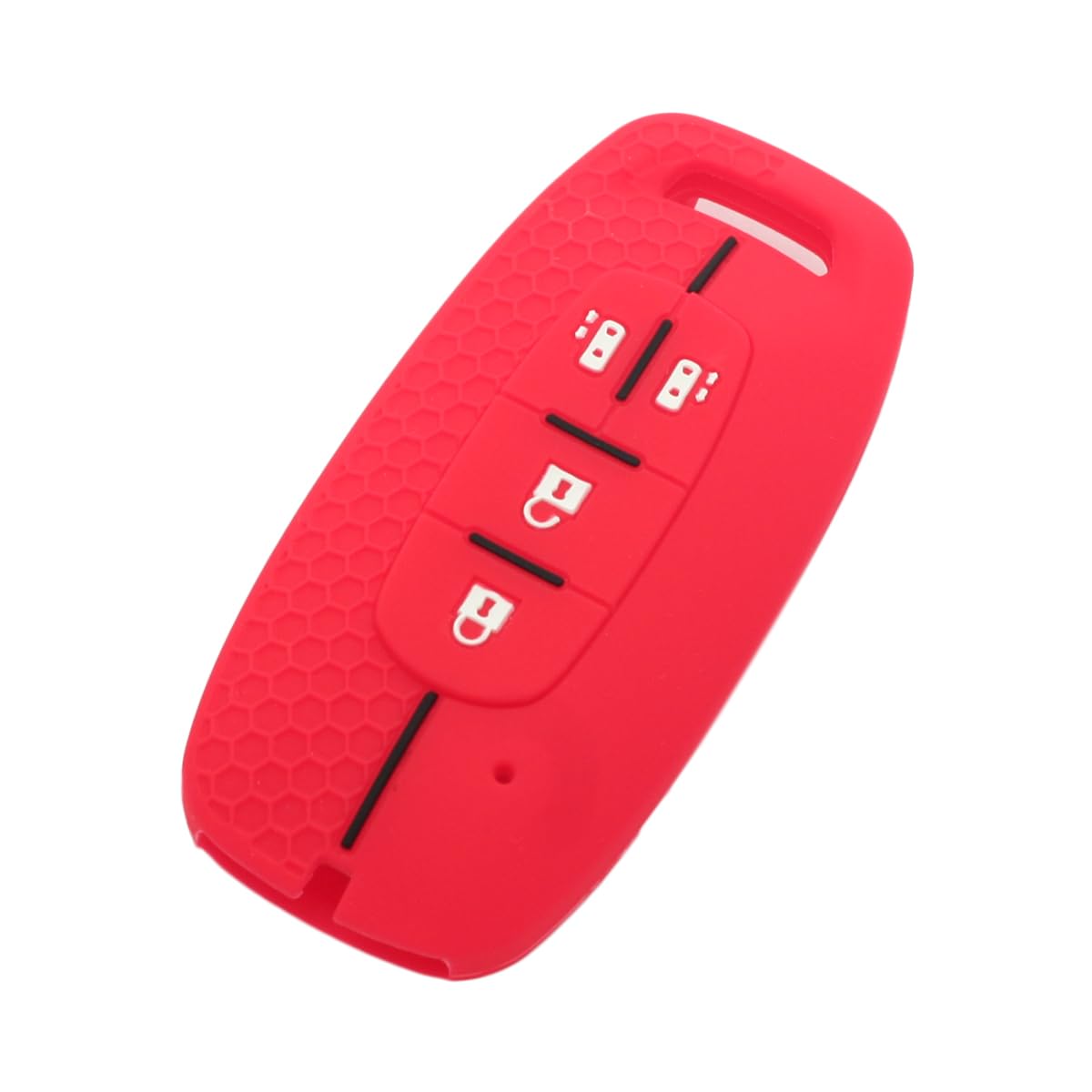 BROVACS Silicone Cover Protector Case Holder Skin Jacket Compatible with NISSAN 4 Button Smart Remote Key Fob CV9510 Red