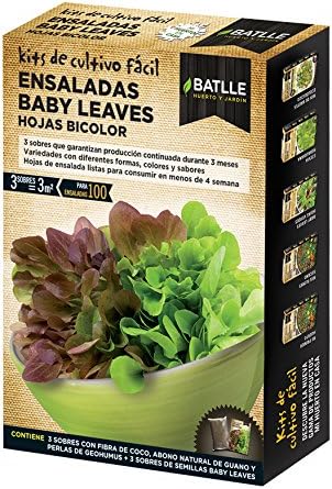 Batlle Grow Kit - Ideal for Urban Garden Salad Baby Leaves (Bicolor)