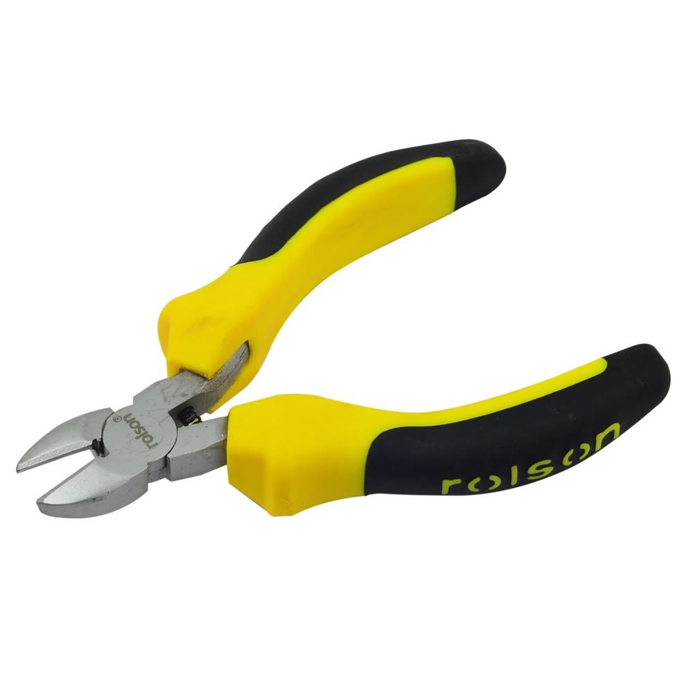 Rolson 21015 Mini Side Cutting Pliers, Yellow
