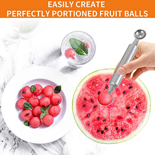 Melon Baller Scoop,Stainless Steel Fruit Decoration Carving Knife,Melon
