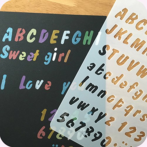 4 NABLUE+Alphabet+Painting+Stencils+Scrapbook