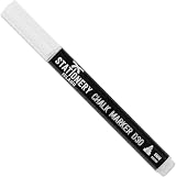 ISLAND Chalk Pens D30 White 3mm Fine Bullet Nib, Dry Wipe Marker