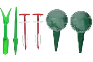 DIYEAH Handheld Garden Seed Planter Tool Set with 6 Adjustable Seed Dispensers for Precise Flower and Vegetable Sowing in Hom