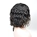 VRZ Glueless Short Bob Wigs Human Hair Lace Front Wigs Brazilian Virgin Human Hair 13x6 Lace Front Bob Wigs for Black Women Pre Plucked with Baby Hair Short Wavy Bob Wigs Natural Color (8 Inch)