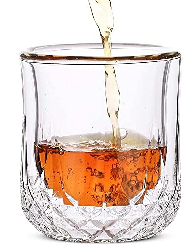 Whiskygläser doppelwandig, Cocktailgläser, Scotch Gläser, Altertümlich Glas, Becherglas, Kristallglas, Wodka Gläser… – Bild 5