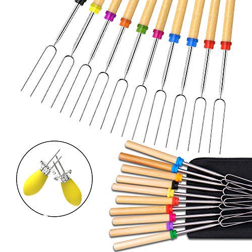 thumbnail interactive-video image 1 of 6 Pcs Stainless Steel Telescopic Hot Dog Corn Fork Food Fork Barbecue Supplies O 1 of 13