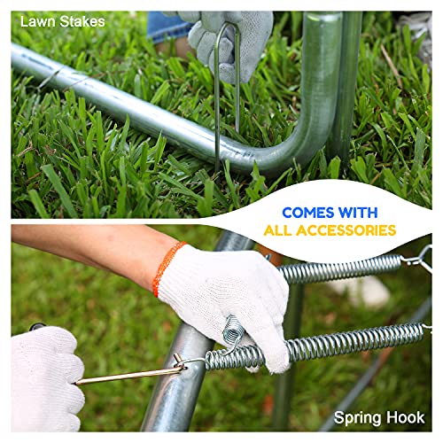 SÄKEE Trampoline with Sprinkler Safety Enclosure Net for Kids Adults 15