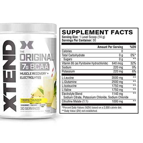 XTEND Original BCAA Powder Tropic Thunder Sugar Free Post Workout