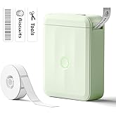 NIIMBOT Label Maker Machine Bluetooth Label Printer for School Home Office Organization, Wireless Mini Labeler D110 Upgraded Version, Label Machine with 1 Label Tape, Green