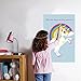 OurWarm Pin The Horn on The Unicorn Party Favor Game for Kids Birthday Party Decorations, Rainbow Unicorn Party Supplies