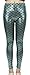 Simplicity Women's Mermaid Fish Scale Printing Slim Fit Leggings, Blue