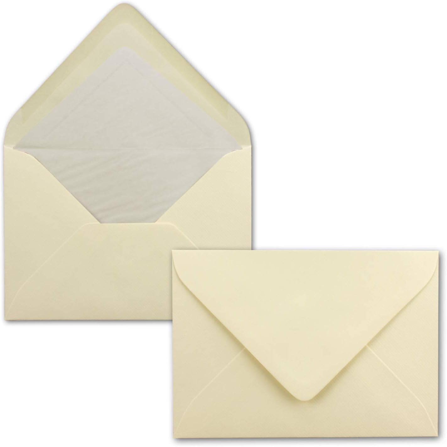 Card Packs/Folding Cards/Envelopes B6 in Cream Chamois/Ribbed 100 Sets Creme-Chamois - Image 5