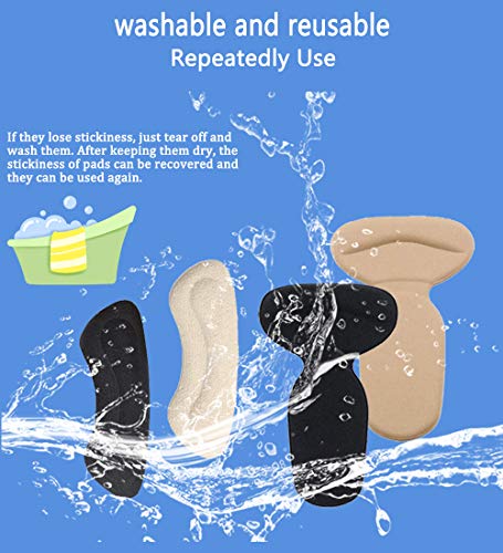 Heel Grips Heel Cushion Inserts Reusable Self-Adhesive Non-Slip Heel Pads Liners for Men's and Women's Loose Shoes, Preventing Heel Slipping, Rubbing, Comfortable Shoe Pads Inserts -6 Pairs - Thumbnail 4