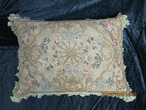 Download Amazon.com: Gerry Nichols Designer Old World Needlepoint and Petit-Point Pillow with Wheel ...