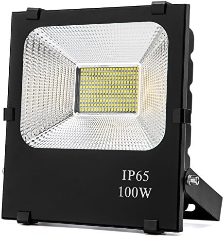 Outdoor LED Flood Lights, LuminWiz 100W (500W Equivalent) Outdoor LED Floodlight Fixture Security Lights, 8500lm, 6000K (Daylight White), Waterproof IP65, 85-265V, Black