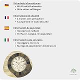 HomeZone Outdoor 38cm Clock and Thermometer Garden Wall Clock view 7