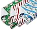 American Greetings Foil Christmas Bulk Gift Wrapping Paper Bundle with Gridlines, 3 Rolls; Santa and Friends, Candy Cane Stripes and Snowmen, 90 Total sq. ft.