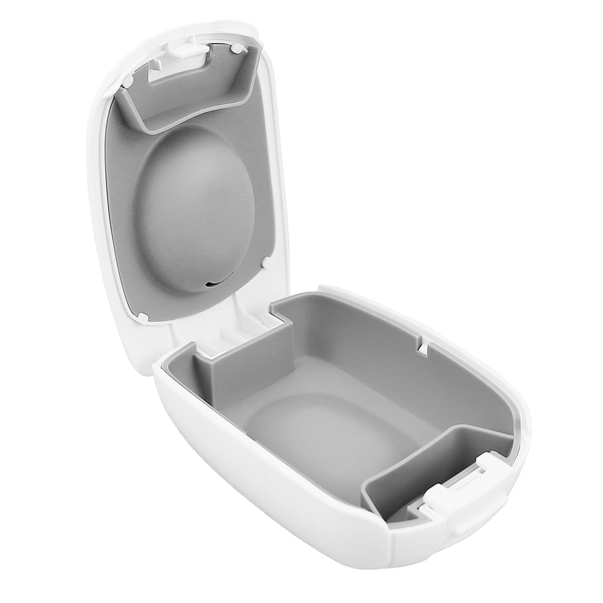 FERCAISH Portable Waterproof Hearing Aid Storage Box, Fall-Proof (White)