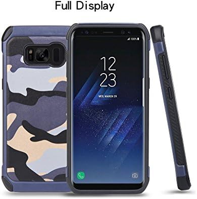 Kingsource iPod Touch 6 Tough Armor Case with Extreme Heavy Duty Protection,Dual Layer Military Army Defender Camouflage Shockproof Rugged Impact Super Protective Case Camo Blue