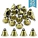 Finico 25Pcs 38mm Vintage Bronze Jingle Bells,Craft Bells for Doorbell Potty Training,Housebreaking,Making Wind Chimes,Christmas Bekk and etc