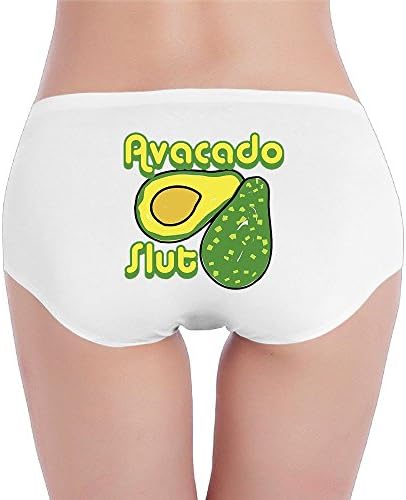 Ward Smith Women's Avocado Slut Low-Rise Cotton Bikini Brief Seamless Panties Underwear S White