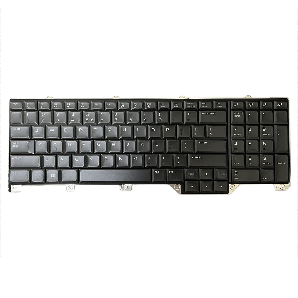 Gintai Italiano Italian language Keyboard for Dell Alien-ware 17 R5, Area 51M R1 0WYFCV WYFCV PK132F11A01 NSK-EYBBC RGB backlit key Keyboard Backlit Laptop (Black)