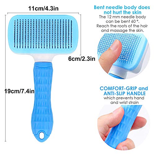 L.B. Dog Brush Self Cleaning Slicker Brushes for Dogs CatsTangled Hair
