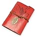 Vintage Dark Red PU Leather Cover Loose Leaf Blank Notebook Journal Diary Gift