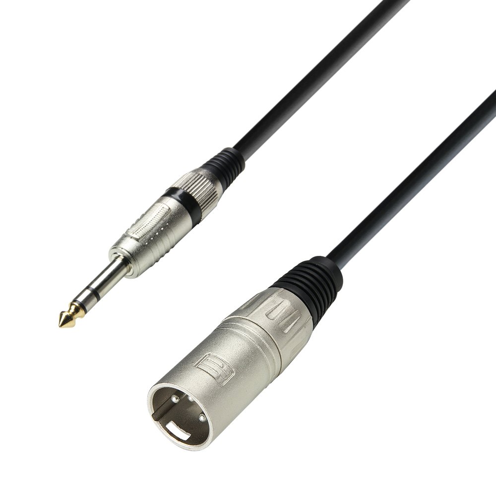 Adam Hall 3 Star Series 6m XLR Male to 6.3mm Jack Stereo Microphone Cable