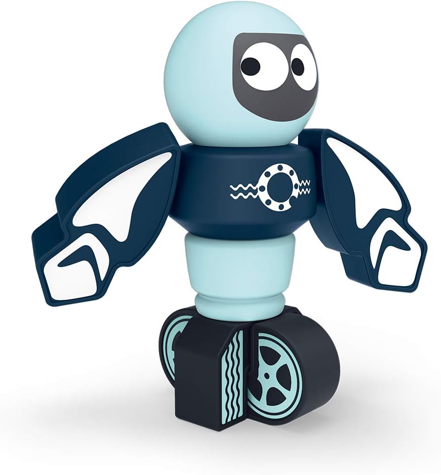 Gifts2U Magnetic Robots，35PCS Magnetic Blocks Set for Kids with Storage Box, Stacking Robots Toy STEM Educational Playset for Boys and Girls Ages 3-6 Style A: Toys & Games