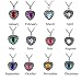Valyria Angel Wing Birthstone Memorial Urn Necklace Stainless Steel Waterproof Cremation Jewelry,Purple