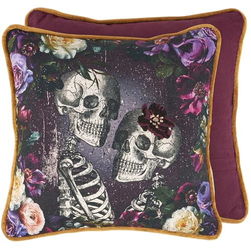 Primitives by Kathy Pillow-Skeleton Couple, 12" x 12", Moody Palette
