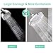 SkyGenius Rainfall Fixed Shower Head, Chrome-Finish Wall Mount High Pressure Shower Head 6 inches W/Removable Flow Restrictor