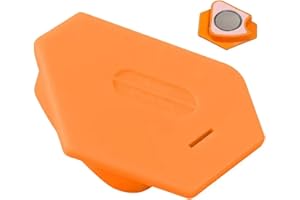 YICBOR Magnetic Seam Guide for Sewing Machine, Polygonal Multifucntional Seam Guide Hemmer Guide with Scale, Universal Sewing Accessories and Supplies (Orange)