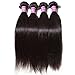 UNice Hair Brazilian Straight Hair 3 Bundles Hair Weft 100% Unprocessed Virgin Human Hair Extensions Weave Natural Color (18 20 22inch)