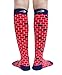 CompressionZ 20-30 mmHg Compression Socks Men & Women - Knee High Support Stockings (Brick Red, Large)