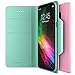 Maxboost Galaxy S8 Plus Wallet Case [Folio Style] [Stand Feature] Samsung Galaxy S8+ / s8 plus Card Case (2017) [Pink/Green] Premium Protective PU Leather Flip Cover w/ Card Slot Side Pocket Magnetic