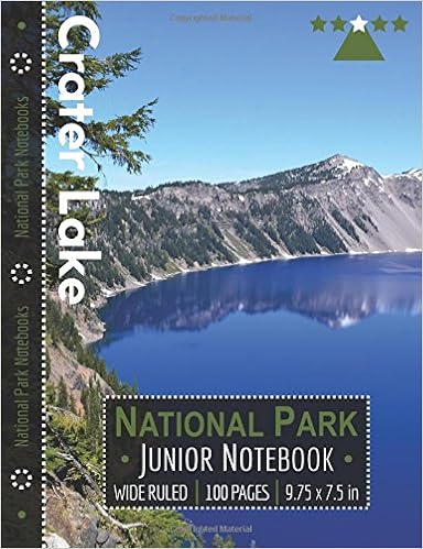 Crater Lake National Park Junior Notebook: Wide Ruled Adventure Notebook for Kids and Junior Rangers