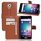 BLU Advance 4.0 L2 case, KuGi BLU Advance 4.0 L2 case - BW style ultra-thin PU Leather Case for BLU Advance 4.0 L2 smartphone. (Gold)