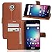 BLU Advance 4.0 L2 case, KuGi BLU Advance 4.0 L2 case - BW style ultra-thin PU Leather Case for BLU Advance 4.0 L2 smartphone. (Gold)
