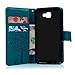 Badalink J5 Prime Case,Galaxy J5 Prime Case - Wallet Case Folio Stand Case 3D Embossed Tree PU Leather Case Shockproof TPU Inner Bumper Card Slots Hand Strap Slim-Fit Protective Cover Blue