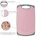 IMPR3·TREE Cutting Board for Kitchen with Easy Grip Handle w/Juice Grooves and Spice Herb Grinder | Dishwasher Safe | BPA-Free, Small (8.26 x 9.65 inch), Pink