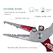 Piscifun Fishing Pliers Braid Cutters Split Ring Pliers Hook Remover Lightweight Fish Holder (Red & Silver)
