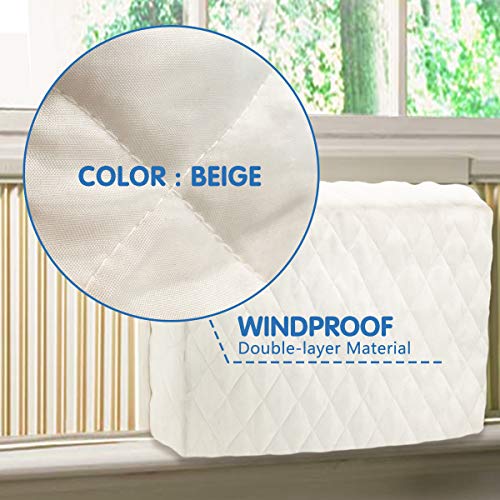 Air Jade Beige Quilted Indoor Cover for Window Air Conditioner (28'' x20'' x 4'')