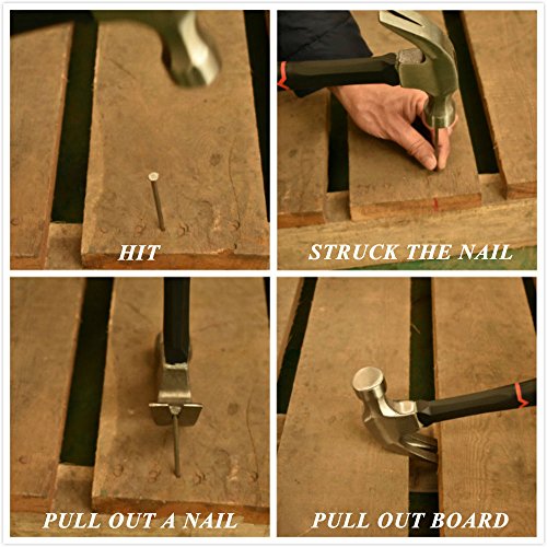20oz Claw Hammer With Fiberglass Handle ,13.5inch - Thumbnail 6