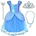 Party Chili Princess Fairy Costume Toddler Girls Birthday Dress Up with Tiara (3T 4T)