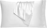 EHEYCIGA Silk Satin Pillow Cases 2 Pack White Standard 50x75 cm view 6