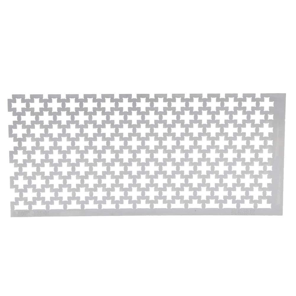 Cocoarm Stainless Steel Square Drill Ruler, 15.8 x 7.2cm Measuring Tool
